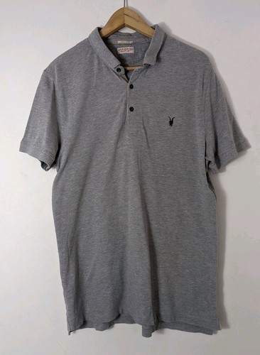 All saints grey cotton polo - all,