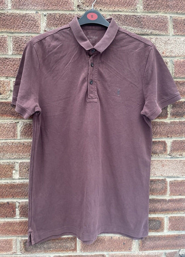 All saints polo brown men - all,