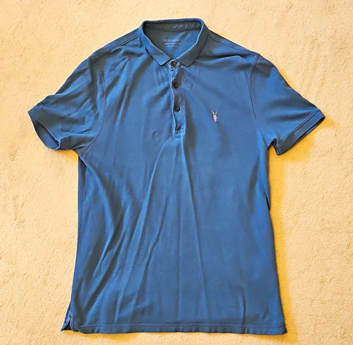Allsaints men blue cotton - blue,