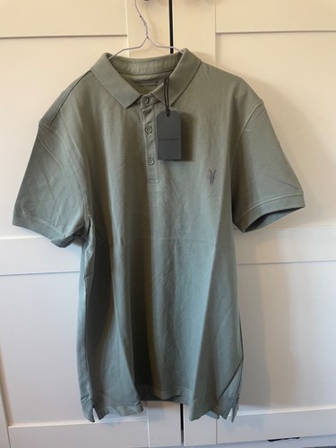 Allsaints green polo shirt - green,