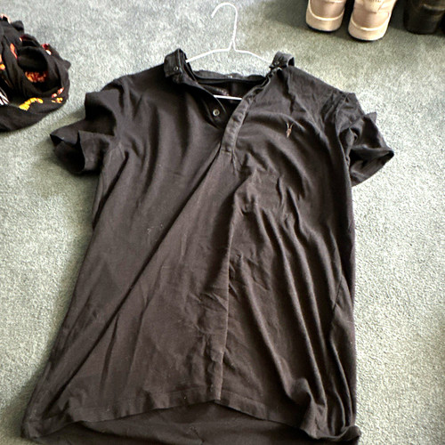 Allsaints men black polo - men's,