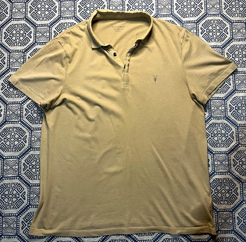Allsaints men beige polo - men's,